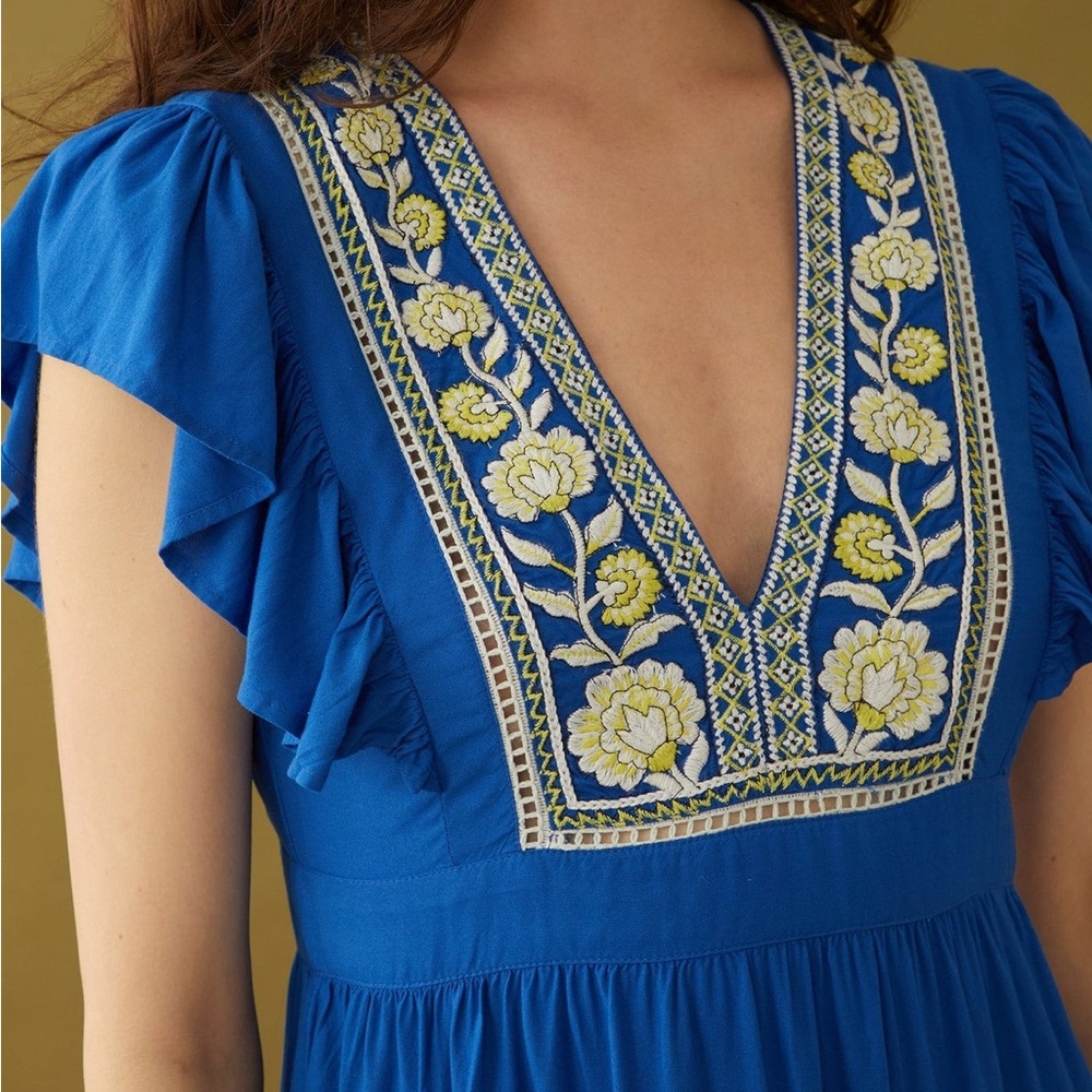 Bohera Willa Embroidered Drop Waist Dress